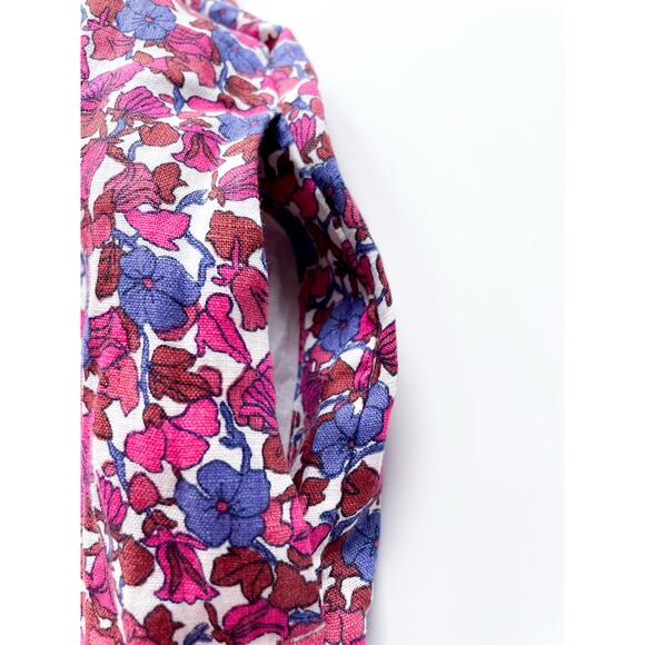 NWT Women's J.Crew Afternoon Linen Dress in Berry Floral Size Large - Picture 4 of 5